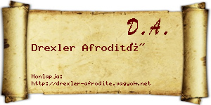 Drexler Afrodité névjegykártya